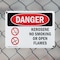 Signmission Kerosene No Smoking Or Open Flames Danger Sign, Plastic, 10in W x 7in L, 2PK OS-2PACK-DS-P-710-L-1404 - alternate 6